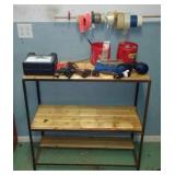 Milwaukee Heat Gun Kit, Tape Variety and more, with Shelving.
