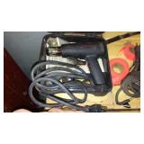 Milwaukee Heat Gun Kit, Tape Variety and more, with Shelving.