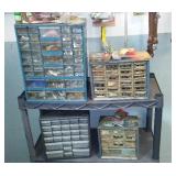 Nut and Bolt organizers with Contents.