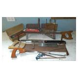 Millers Falls Miter box, hand saw variety and more