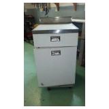 Vintage Customatched Cabinet. On rolling Cart.