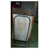 Vintage Customatched Cabinet. On rolling Cart.