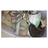 Misc. Electrical Wiring And Parts, Megaphone (2), Turn Buckle And Clevis And More.