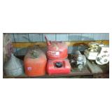 Motors (2) Fuel Cans (3) And Funnel.