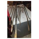 Prybars, and crowbars Sizes Vary.
