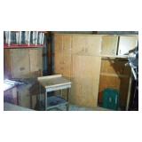 Storage Cabinets (2) and worktable.