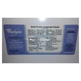 Whirlpool 115V Refrigerator with upper Freezer.