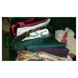 Large lot of Misc. Blankets in (2) Rubbermaid Totes and Box