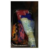 Large lot of Misc. Blankets in (2) Rubbermaid Totes and Box