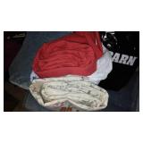 Large lot of sheets, Blankets, and Pillows.