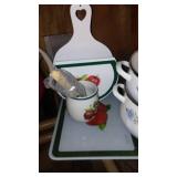 Cookie Jars (2), Enamel Wave. Nice Lot!