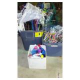 Hangers, Rubbermaid 28 Gallon And Laundry Supply Partials.
