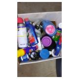 Hangers, Rubbermaid 28 Gallon And Laundry Supply Partials.