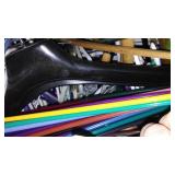 Hangers, Rubbermaid 28 Gallon And Laundry Supply Partials.