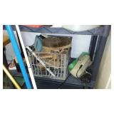 Commercial Bucket with Ringer and Shelf of Cleaning Supplies