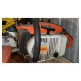 Stihl And Craftsman Chain Saw, Log Jaw, Axe Heads.