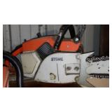 Stihl And Craftsman Chain Saw, Log Jaw, Axe Heads.