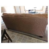 Leather Couch, End Table and lamp.