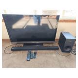 Sony 42 in. TV With Samsung Sound Bar.