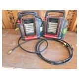 Mr Heater Portable Buddy Heaters(2) and Hose Adapters (2).