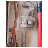 Bolt Cutters (2) and Pipe Wrench.