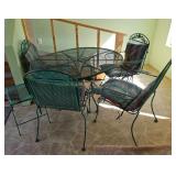Wrought Iron Table and Chairs (4).
