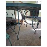 Wrought Iron Table and Chairs (4).
