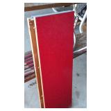 Mid Century Modern Table. Red/Chrome Dec. 1957.