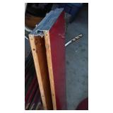 Mid Century Modern Table. Red/Chrome Dec. 1957.