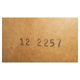 Mid Century Modern Table. Red/Chrome Dec. 1957.