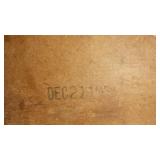 Mid Century Modern Table. Red/Chrome Dec. 1957.