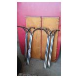 Mid Century Modern Table. Red/Chrome Dec. 1957.