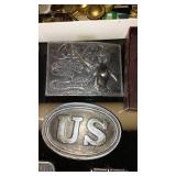 Belt Buckles and More. U.S., Elvis, Coin, Coca Cola.