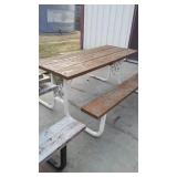 Picnic Tables (2) with Rocking Chair.