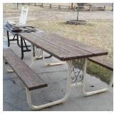 Picnic Tables (2) with Rocking Chair.