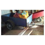 Small Tractor Yard Cart. Blue