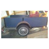 Small Tractor Yard Cart. Blue