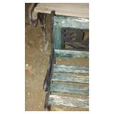 Wooden Benches with Metal Ends (2).