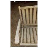 Wooden Glider Bench and Wooden Bench.