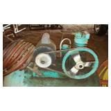 Silver Seal Automatic Tank Air Compressor and Hose with Cart.