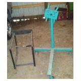 Engine Repair stand and Barrel stand.