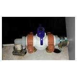 Large Lot of Hose Variety and Utility Sink.