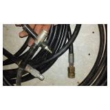 Large Lot of Hose Variety and Utility Sink.