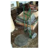 Barrel Cart With (4) Barrels, Rubbermaid Trash can and More.