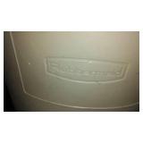 Barrel Cart With (4) Barrels, Rubbermaid Trash can and More.