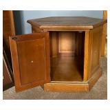 Vintage Hexagon Accent Table / Cabinet