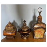 Trio of Fancy Lidded Vessels
