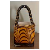 Animal Print Art Glass Purse