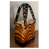 Animal Print Art Glass Purse