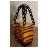 Animal Print Art Glass Purse